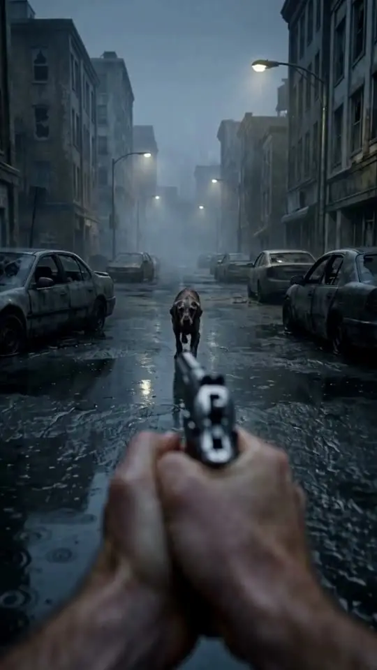 Zombie dog · Rain-Soaked City (POV)
